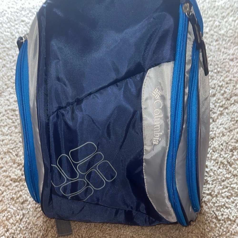 Columbia Blue and Silver Diaper Bag